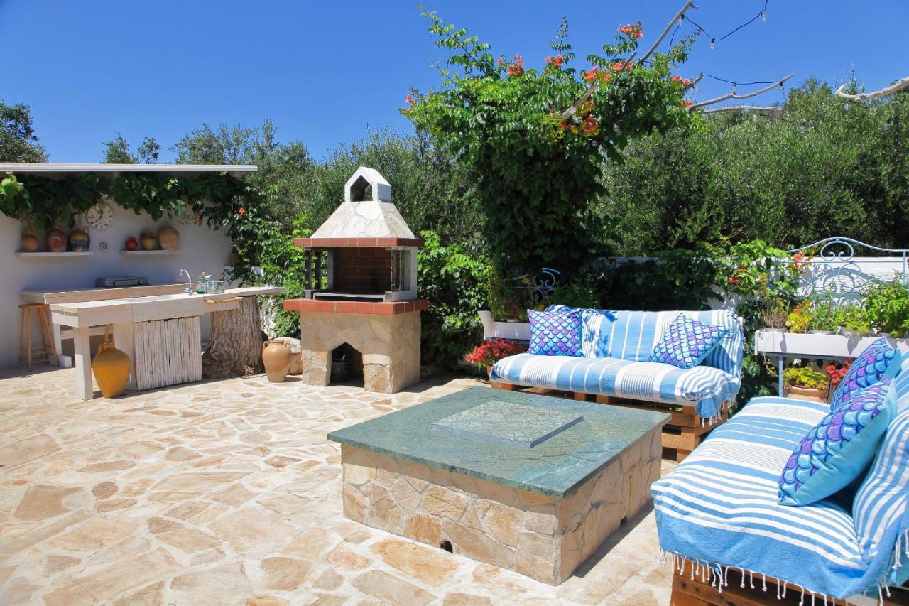 Blue Sky Cottage, Kanouli Beach Halikounas Exteriör bild