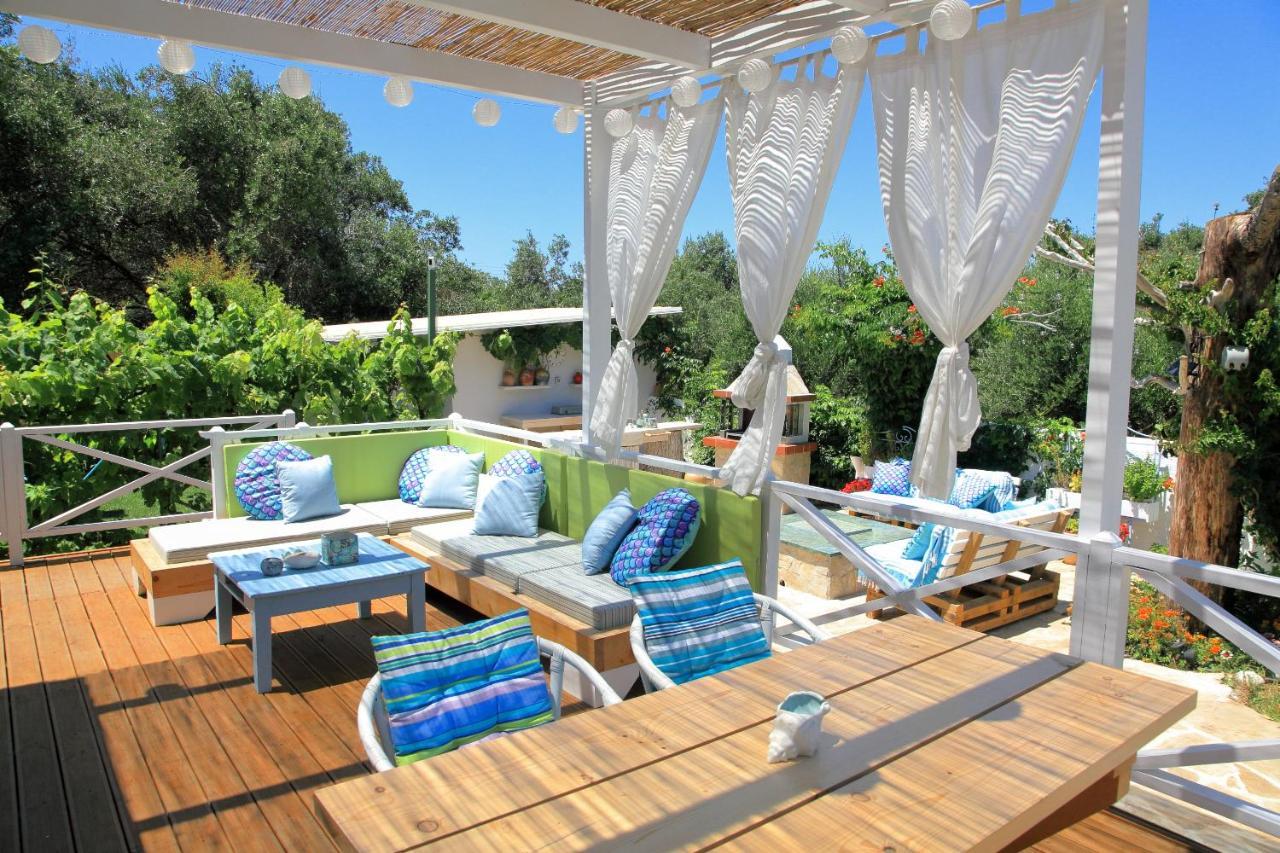 Blue Sky Cottage, Kanouli Beach Halikounas Exteriör bild