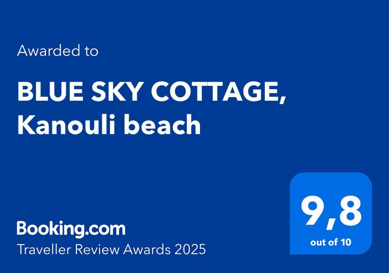 Blue Sky Cottage, Kanouli Beach Halikounas Exteriör bild